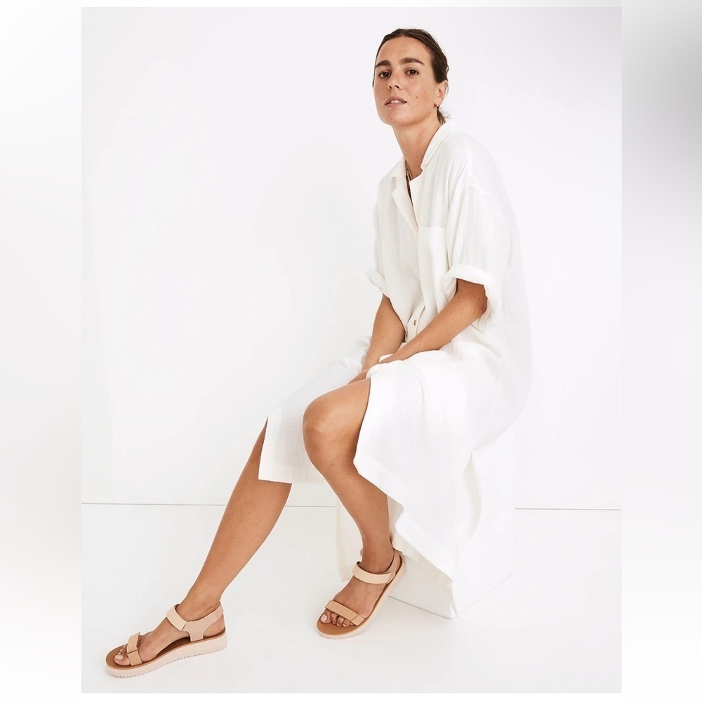Madewell maxi shirt dress